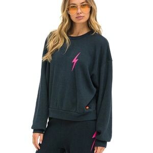 Aviator Nation Bolt 2 Relaxed Crewneck Sweatshirt